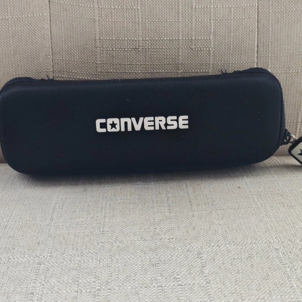 Converse Eyeglasses Case Black Semi Hard Case Zip Around Glasses Case only